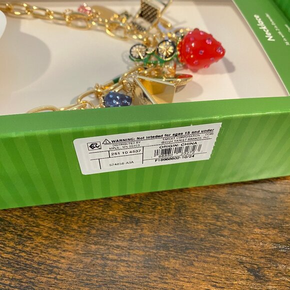 Kate Spade New York x Target Necklace Chunky Charm Statement - Picture 3 of 5